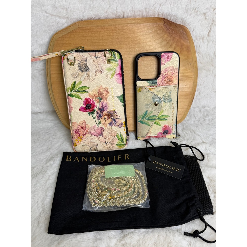 Bandolier Lily Floral Cici iPhone 16 Pro Max + Case Expanded Pouch Crossbody Set